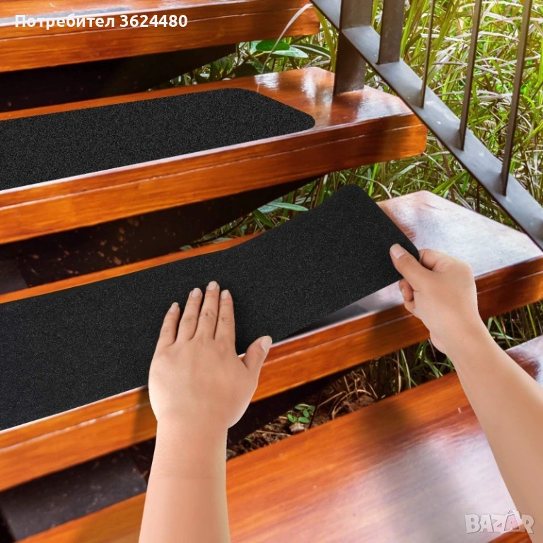  Противоплъзгащи ленти за стъпала 10 броя комплект  4856, снимка 1