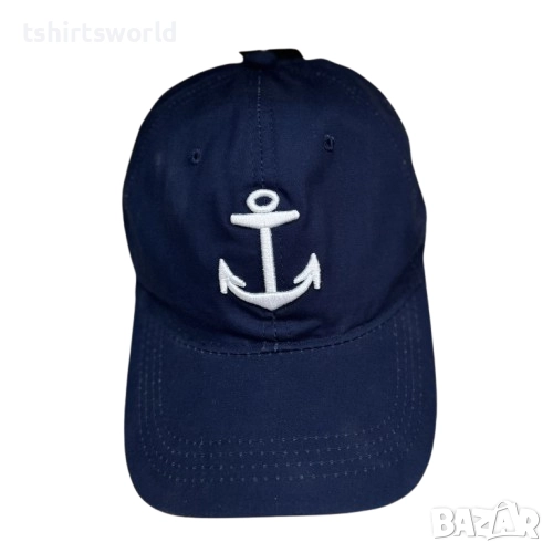 Нова шапка с козирка с Котва в тъмносин цвят, снимка 1