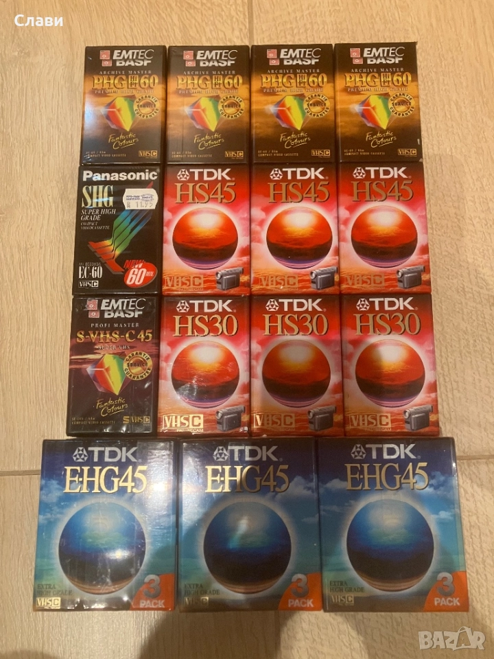 Нови видеокасети VHS-C/VHS, снимка 1