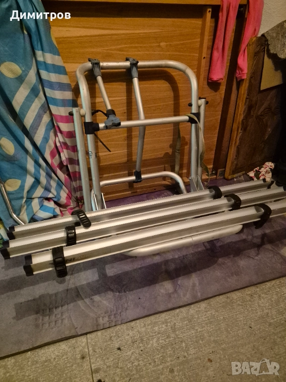 Алуминиева стойка за 3бр. велосипеди за кемпер, снимка 1