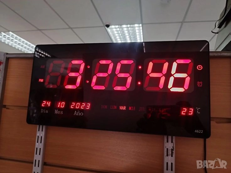 електронен часовник за стена, снимка 1