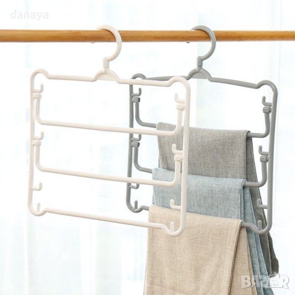 3673 Закачалка за поли и панталони на 3 нива, снимка 1