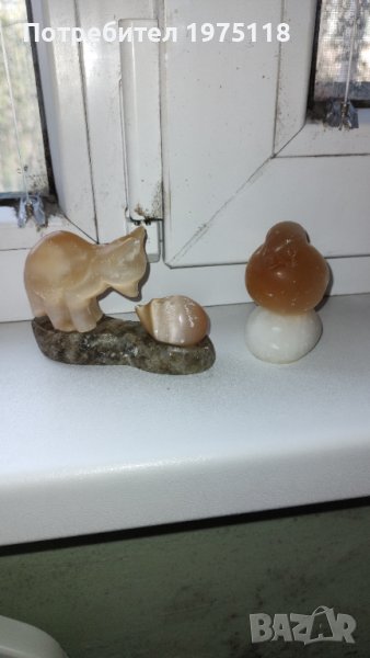 От 1960 та година Истински руски селенит ръчна изработка върху мрамор , снимка 1