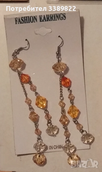 обеци с камъни, снимка 1