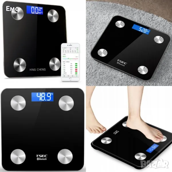 Интелигентен смарт кантар с Bluetooth до 180 кг, снимка 1