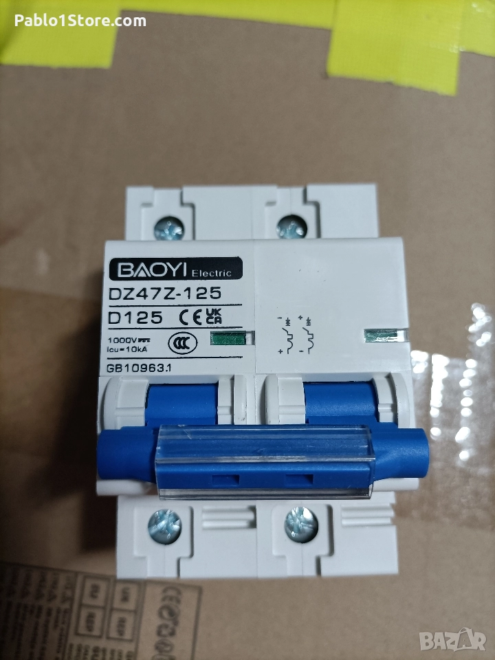 2P DC MCB 1000V предпазител за PV системи, снимка 1