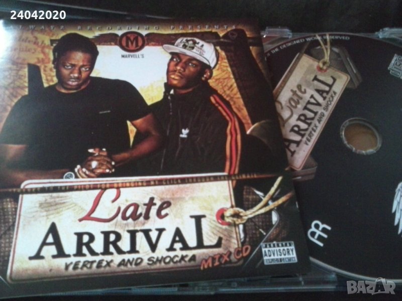 Marvell Presents Vertex And Shocka ‎– Late Arrival оригинален диск, снимка 1