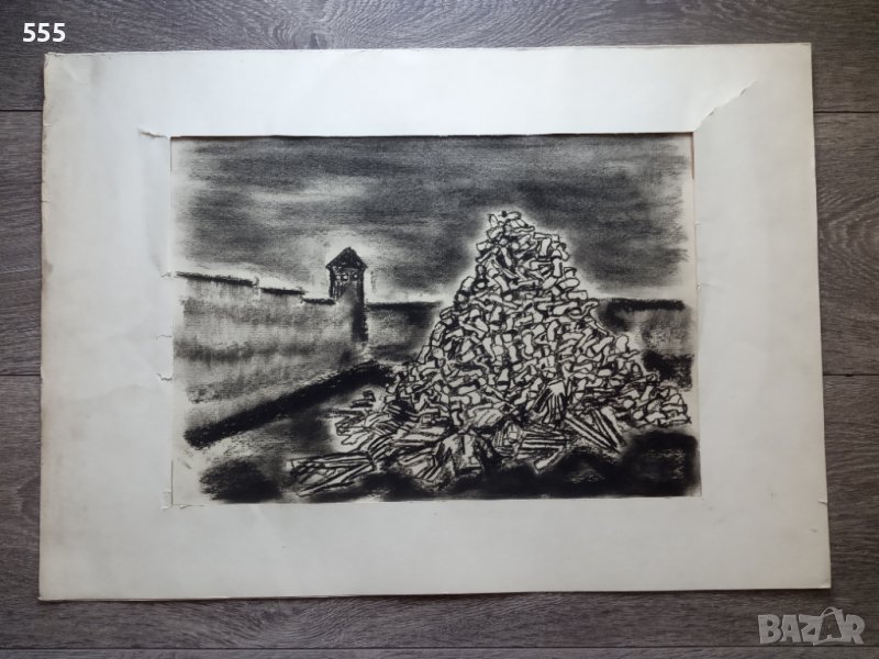 Картина графика креда - Мони Аладжемов (1922-2006), снимка 1