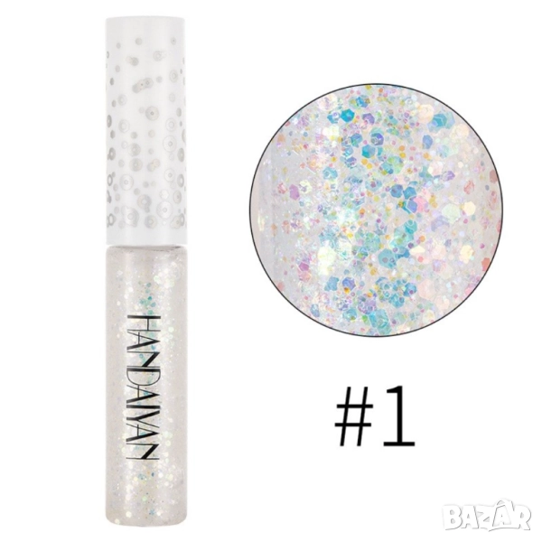 Блестяща брокатена очна линия с четка , снимка 1