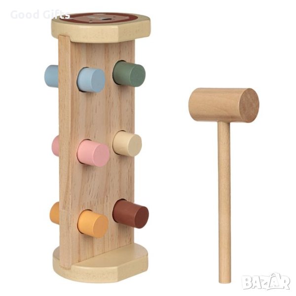 Образователна дървена играчка с чук, снимка 1