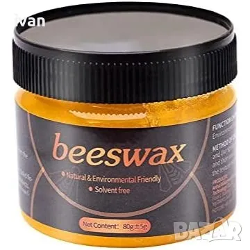 Пчелен восък за полиране на дърво, за всички видове дърво, естествени материали

, снимка 1