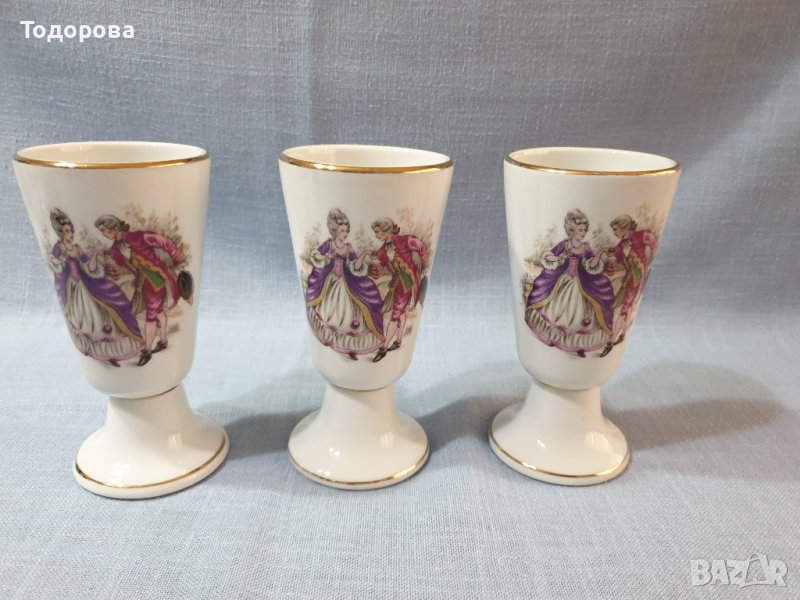 Старинни френски порцеланови чаши Tradition cnp France - 3  броя, снимка 1