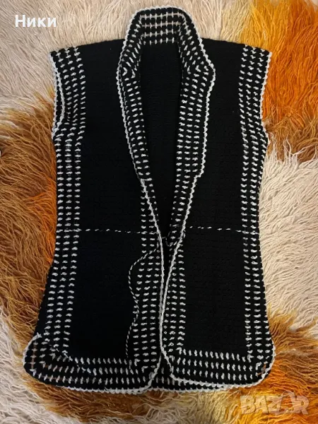 Домашно плетен елек на една кука, снимка 1