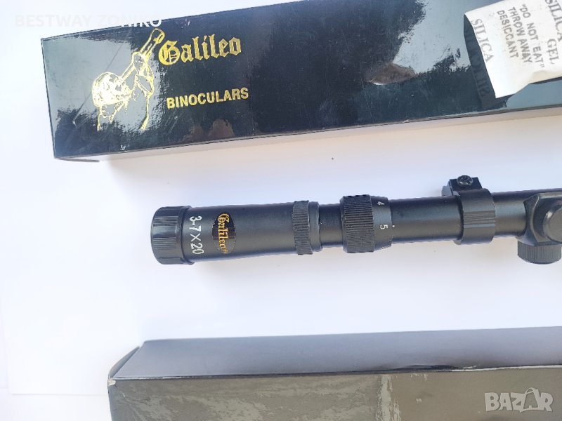 ОПТИКА, оптичен прицел за въздушна пушка 3-7х20 Galileo, снимка 1