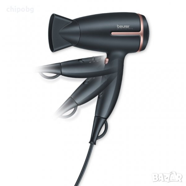 Сешоар, Beurer HC 25 Hair dryer, 1 600 W, ion function, folding handle, 2 heat settings, 2 blower se, снимка 1