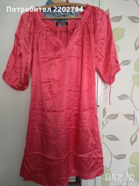 Естествена коприна рокля, нощница и халат, снимка 1