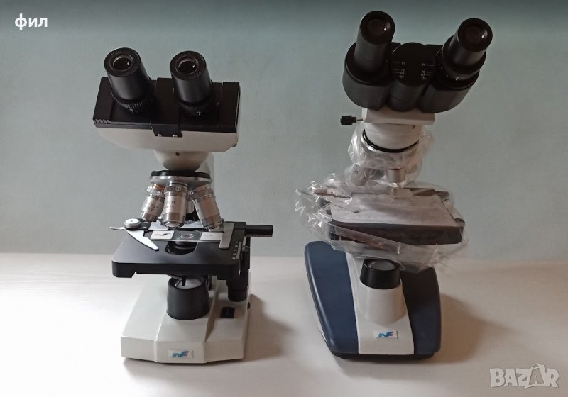 Микроскопи с увеличение до 1000х и до 1600х с 4 обектива, снимка 1