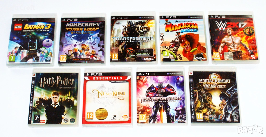 PS3 W2K17, Transformers, Minecraft Story Mode или Mortal Kombat, снимка 1