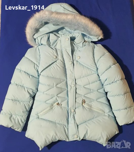 Дебело ватирано зимно якенце светло син за момиче , снимка 1