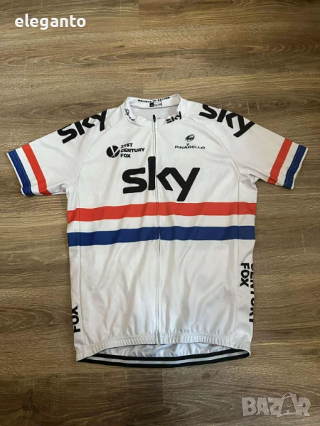 Мъжко Вело MTB джърси Rapha Sky team с цял цип , L/XL размер , снимка 1