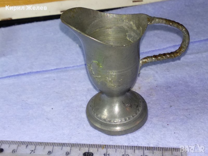 СТАРИННА АР НУВО МЕТАЛНА КАНИЧКА За МЛЯКО СМЕТАНА За КОЛЕКЦИЯ ДЕКОРАЦИЯ БИТОВ КЪТ 41272, снимка 1