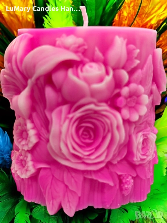 Свещ “ Розова магия”, снимка 1