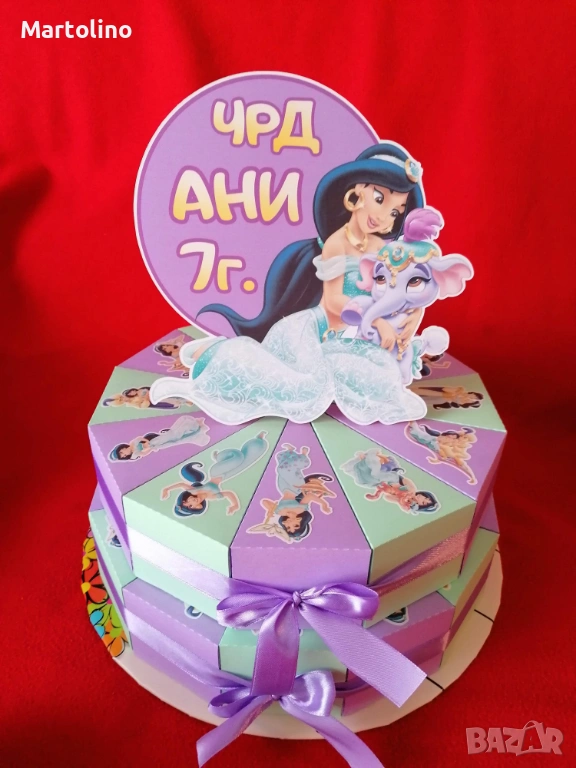 Картонена торта принцеса Жасмин, снимка 1