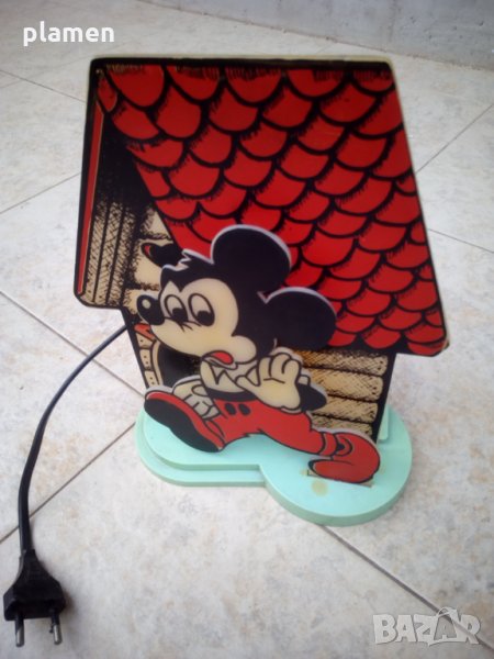 Стар детска ношна лампа Мики Маус, снимка 1