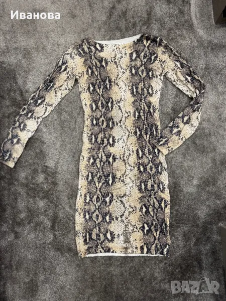 Дамска рокля с животински принт, снимка 1