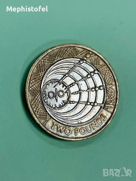 2 паунда 2001 г, Великобритания - възпоменателна монета , снимка 1