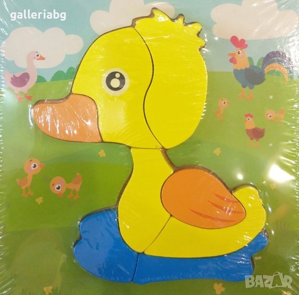 Дървена фигурка тип пъзел Пате , снимка 1