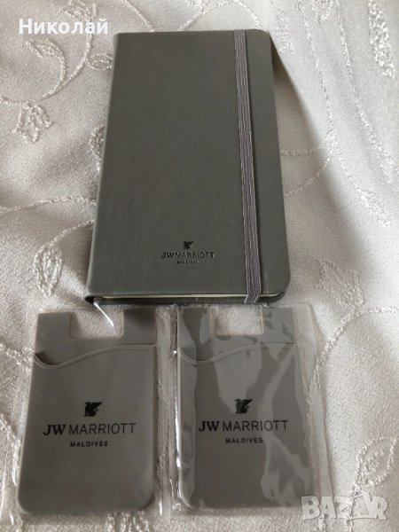 Джобен тефтер бележник от естествена кожа, размер А7 + подарък 2 бр. картодържатели за телефон, снимка 1