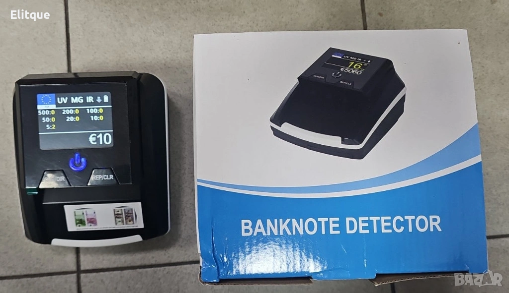 Автоматичен детектор за банкноти AL-136T – UV / MG / IR проверка с вградена акумулаторна батерия, снимка 1