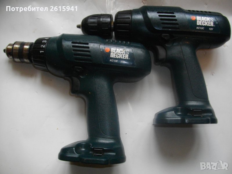 Боди Black Decker KC12C-Боди-Тяло За Винтоверт-Английско-12 Волта-Отлично, снимка 1