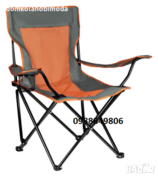 Сгъваем къмпинг стол с чанта, 50x80x78 см, снимка 1