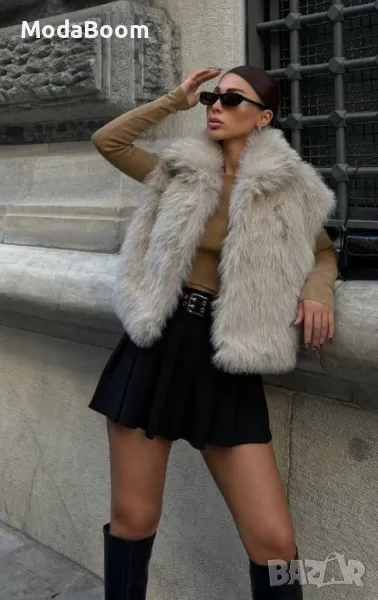 Дамски елек с косъм , снимка 1