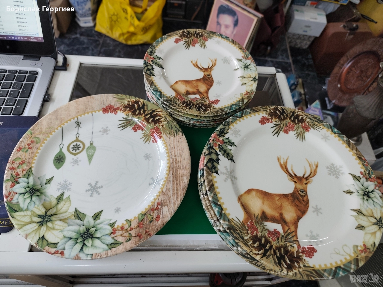 Нови коледни чинии с елени kosova, снимка 1