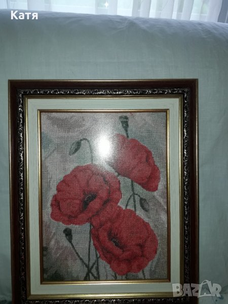 Продава гоблен, ръчна изработка ,,Маковете,,, снимка 1