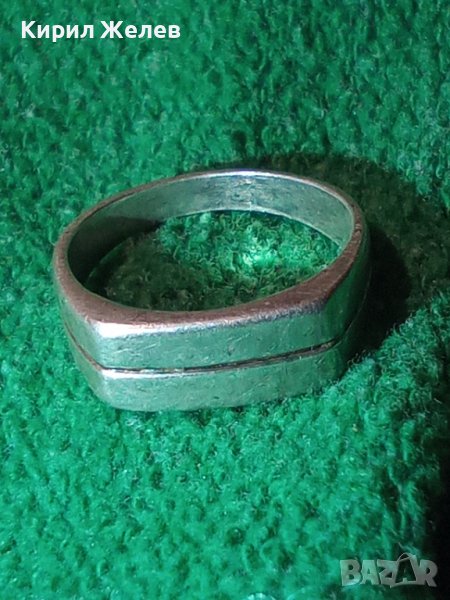 СТАР СТИЛИЗИРАН СРЕБЪРЕН РЕТРО АРТ ПРЪСТЕН СРЕБРО 925 РЪЧНА МАЙСТОРСКА ИЗРАБОТКА 32584, снимка 1