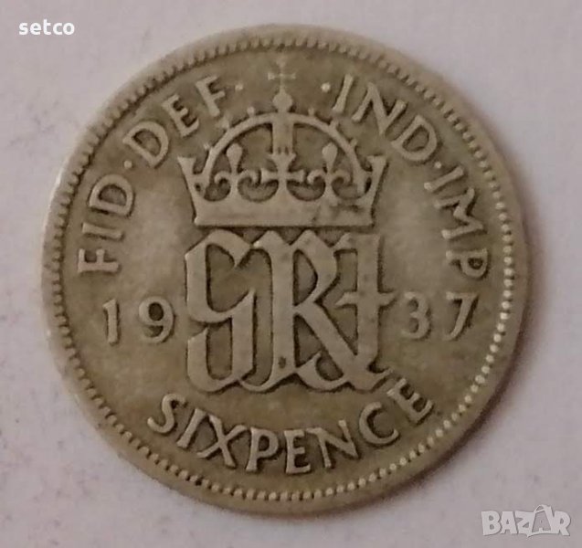 Великобритания 6 пенса 1937 с99, снимка 1