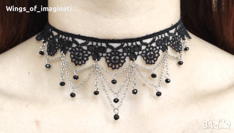 Метъл/ готик Колие / чокър ръчна изработка, снимка 1