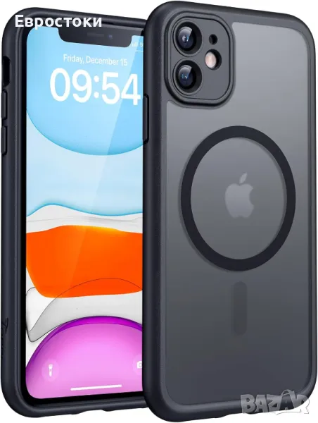 Магнитен калъф TOCOL 3 в 1 за за iPhone 11 6,1 инча, подходящ за MagSafe, с 2 протектора за екрана, снимка 1