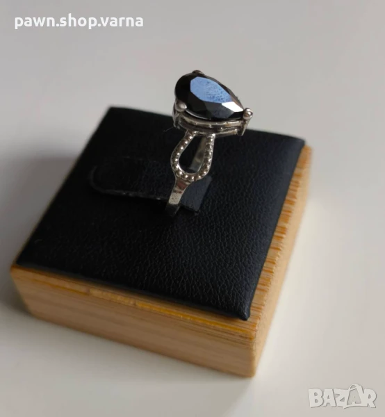 Нов сребърен пръстен 925 с камък – размер 17,5 мм, снимка 1
