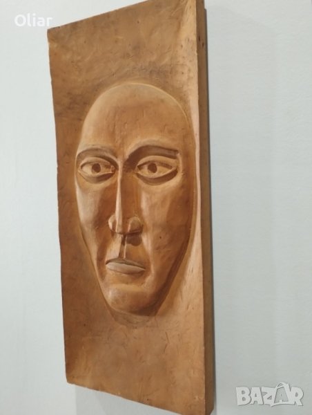 Дървено пано. Дърворезба. Маска. , снимка 1