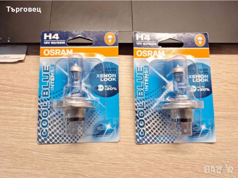Комплект 2 халогенни крушки Osram H4 Cool Blue Intense XENON LOOK 4200 K,12V,55W ,Made in Germany, снимка 1