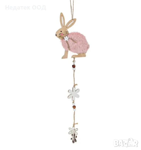 Великденска висяща дървена декорация, 12x55 см, снимка 1