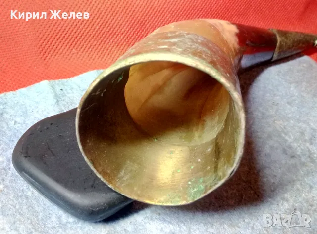 Стар БИВОЛСКИ РОГ с РЪЧНО ОРНАМЕНТИРАН МЕЛХИОРЕН ОБКОВ За КОЛЕКЦИЯ ТЕМАТИЧНА ЛОВНА ДЕКОРАЦИЯ 47817, снимка 5 - Декорация за дома - 47971955