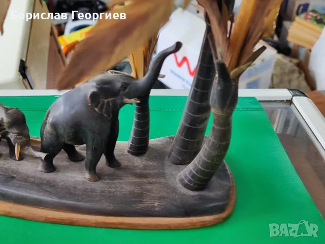 Статуетка от кост рог слончета слон, снимка 3 - Колекции - 48663517