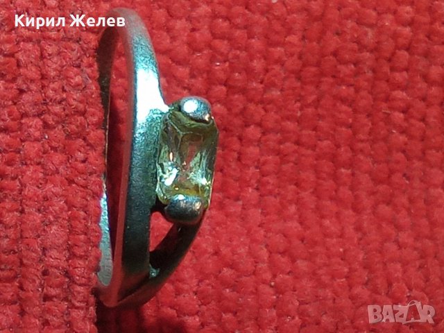 Стар СКЪПОЦЕНЕН СРЕБЪРЕН АНГЛИЙСКИ АР ДЕКО ПРЪСТЕН СРЕБРО 925 с ЦИТРИН 40319, снимка 2 - Пръстени - 43221726