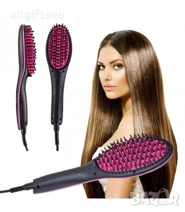 Електрическа керамична четка за изправяне на косата, снимка 7 - Преси за коса - 39068311